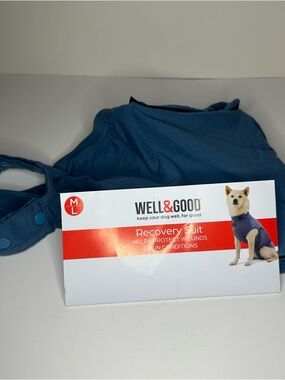 Well & Good Pet Recovery Suit (M/L) Adjustable Dog/Cat Surgical Or Neuter Shirt